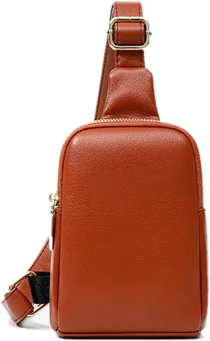 Fanny Pack Women Chest Bags PU Leather Fashion Waist Bag Mini Sports Messenger Bag Women Belt Bags Coin Purse (Red)