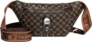 Fanny Packs for Women Small Sling Bag Crossbody Bags for Travel Work Music Festival Halloween (coffee brown)