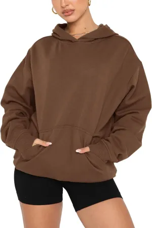 Fanway&EC Women's Casual Long Sleeve Hoodie Loose Fitted Sweatshirts Oversized Pullover Pocket Fall Tops