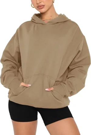 Fanway&EC Women's Casual Long Sleeve Hoodie Loose Fitted Sweatshirts Oversized Pullover Pocket Fall Tops