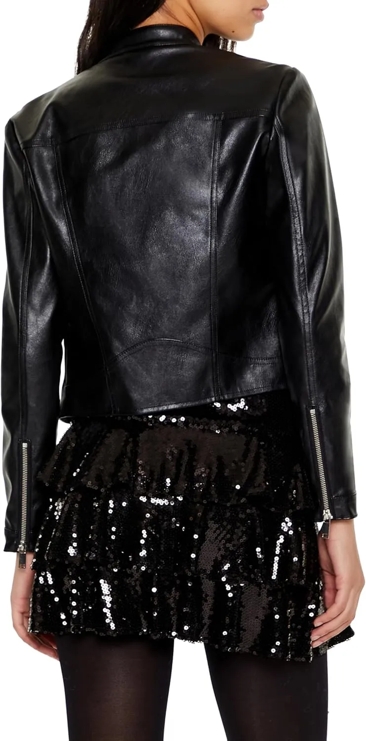 Forever 21 Women's Faux Leather Moto Jacket