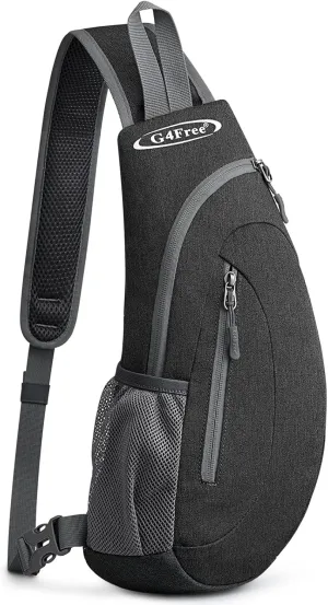 G4Free Sling Bags Men and Women Shoulder Backpack Small Crossbody Chest Sling Backpack (Dark Grey)