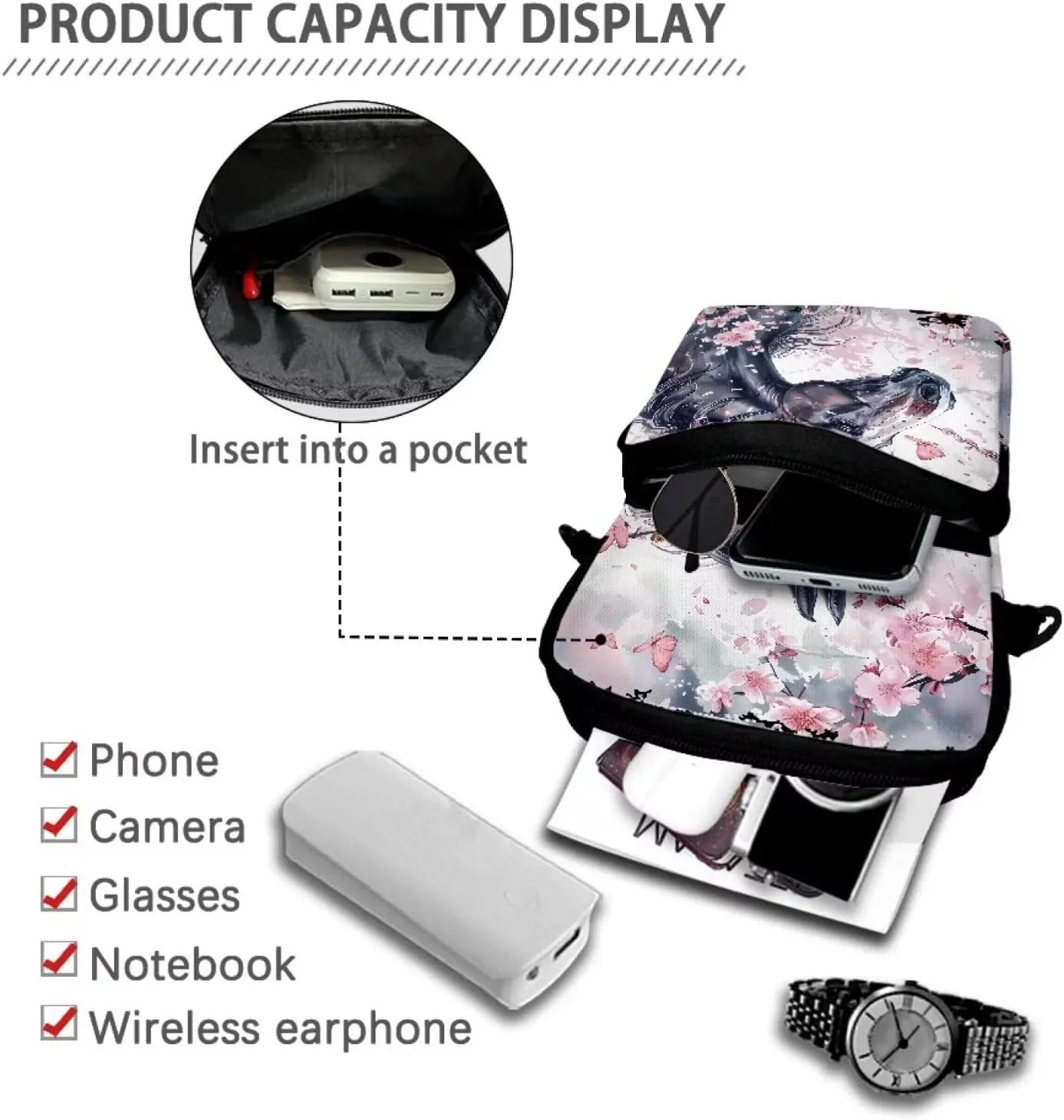Girls Crossbody Bag Shoulder Bag Messenger Sling Bags for Cell Phone Passport Wallet