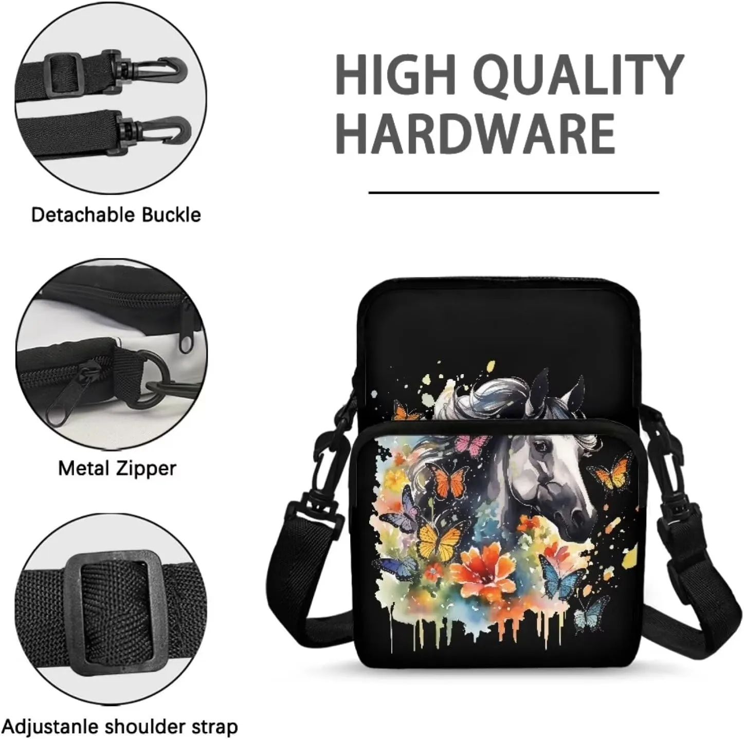 Girls Crossbody Bag Shoulder Bag Messenger Sling Bags for Cell Phone Passport Wallet