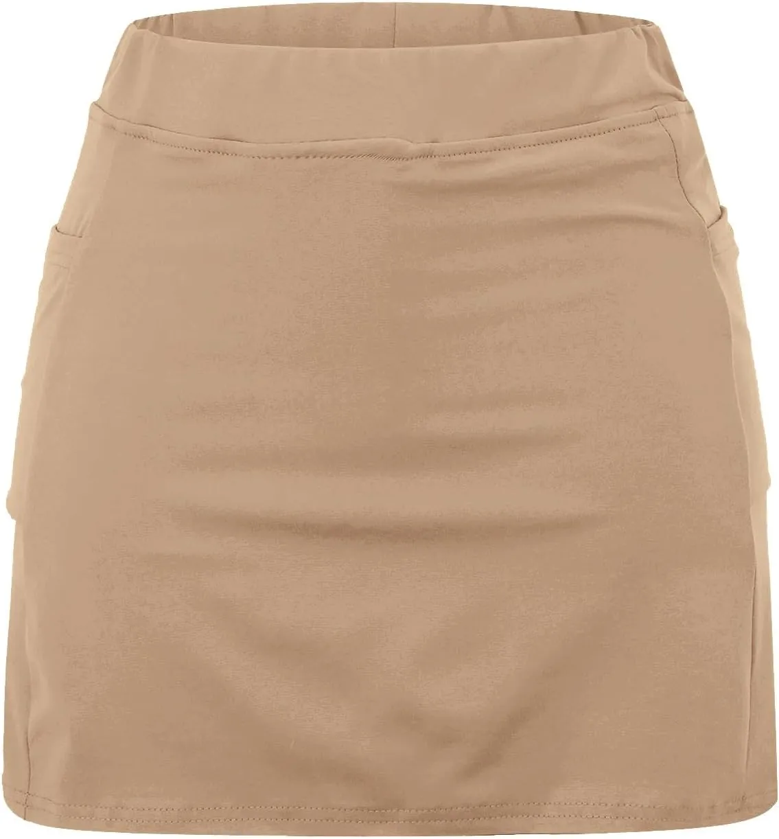 Golf Skirts for Women 18 inch Short Black Short Skirt for Women with Slit Volleyball Spandex Shorts Women high Waisted
