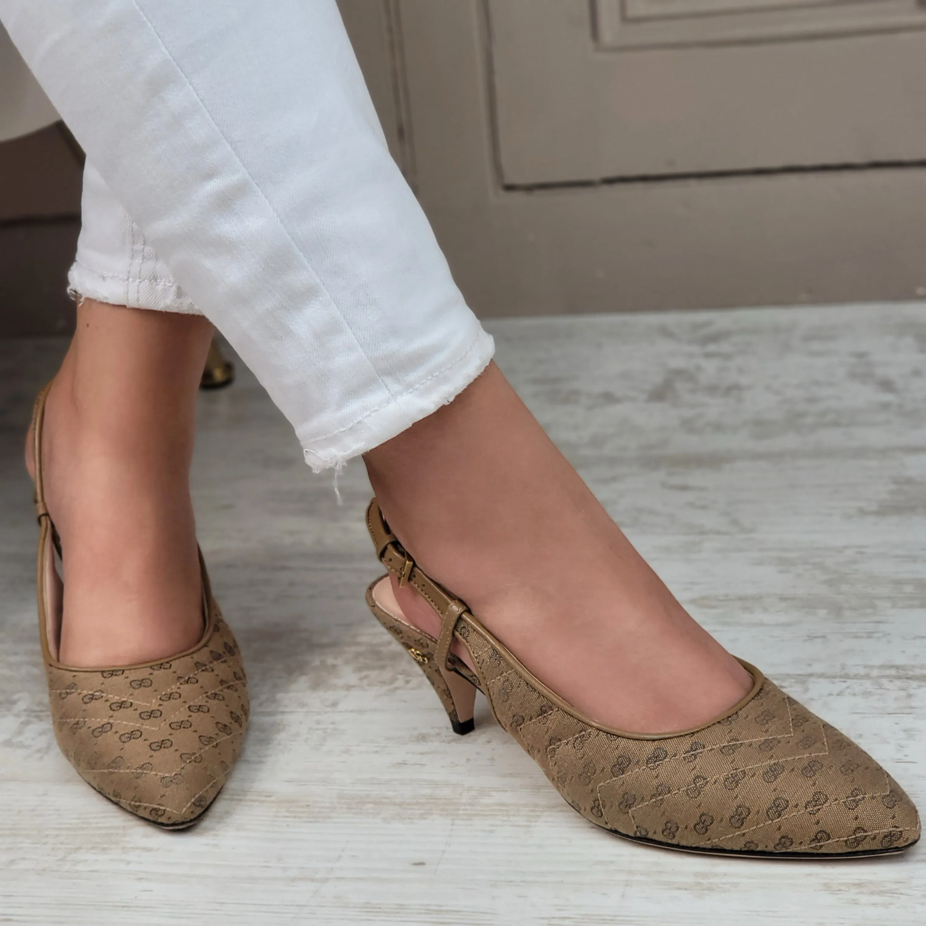 GUCCI SLINGBACK HEELS EU 36.5/ UK 3.5