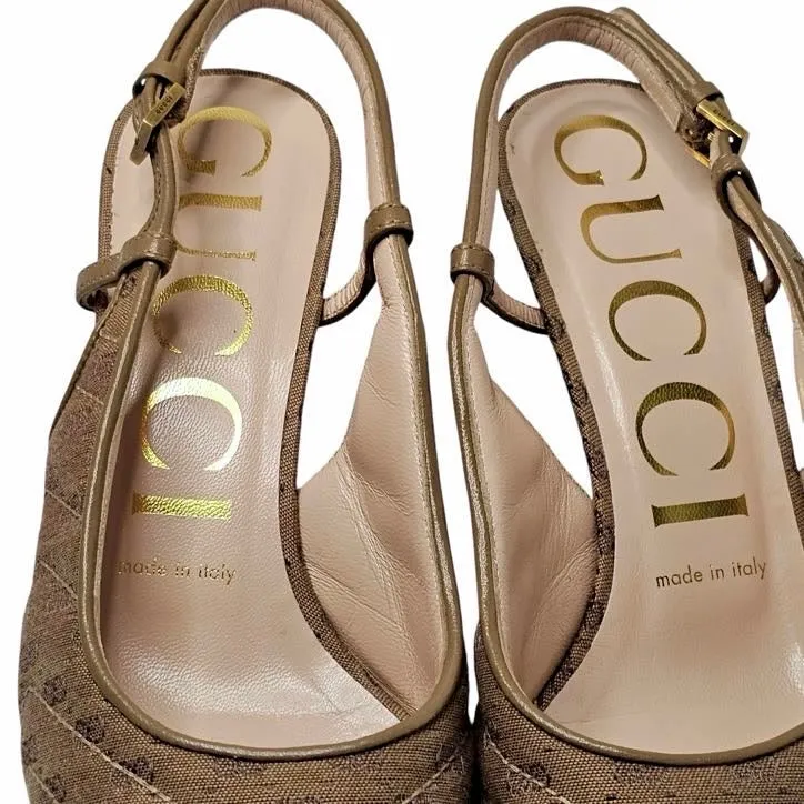 GUCCI SLINGBACK HEELS EU 36.5/ UK 3.5
