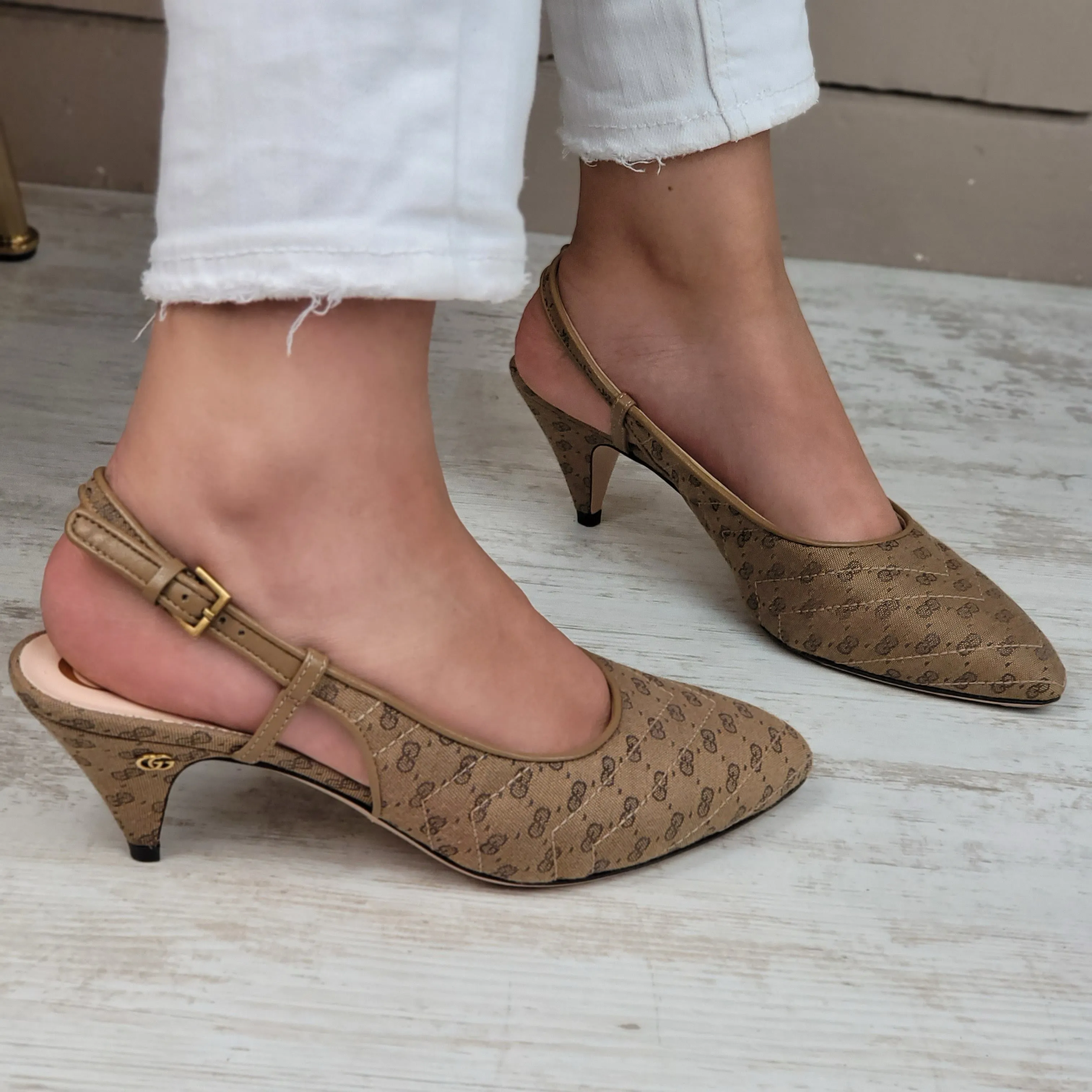 GUCCI SLINGBACK HEELS EU 36.5/ UK 3.5