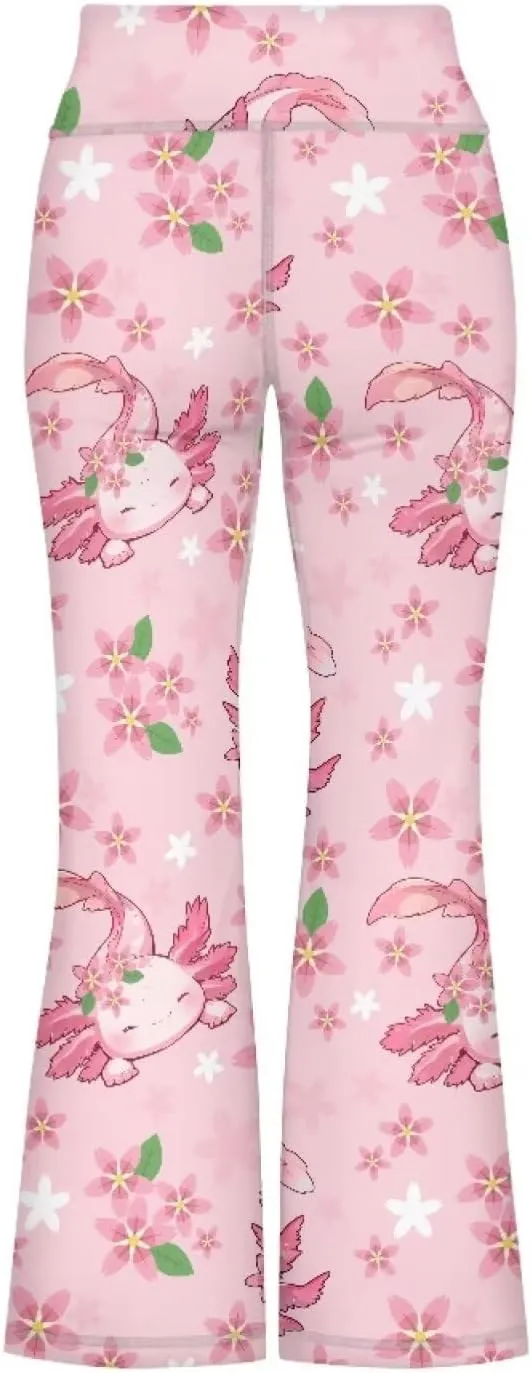 High Waist Yoga Pants Casual Long Flared Leggings Tight Sweatpants for 5-14 Girls