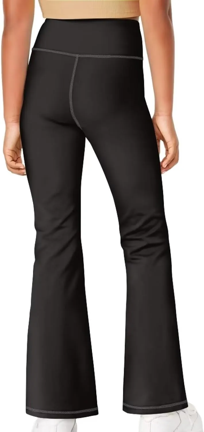 High Waist Yoga Pants Casual Long Flared Leggings Tight Sweatpants for 5-14 Girls