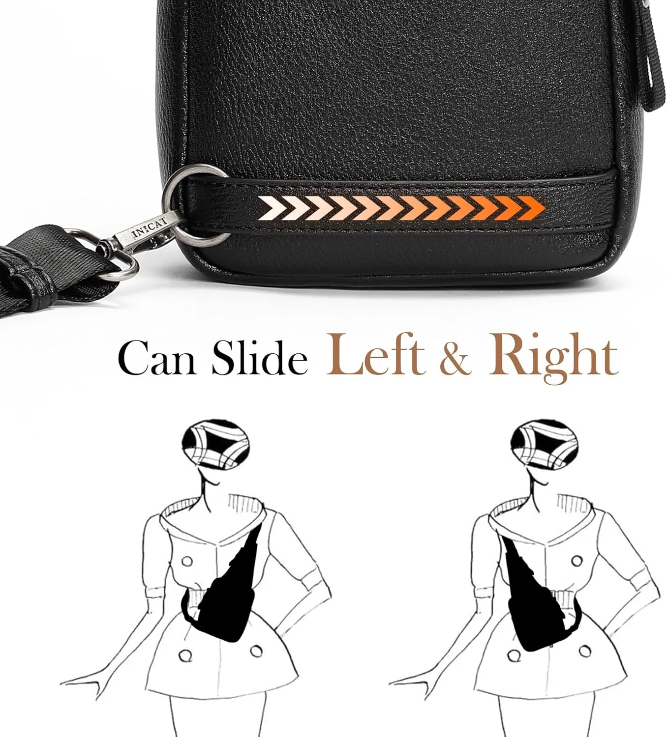 INICAT Small Crossbody Sling Bags Travel Fanny Packs Purse for Women