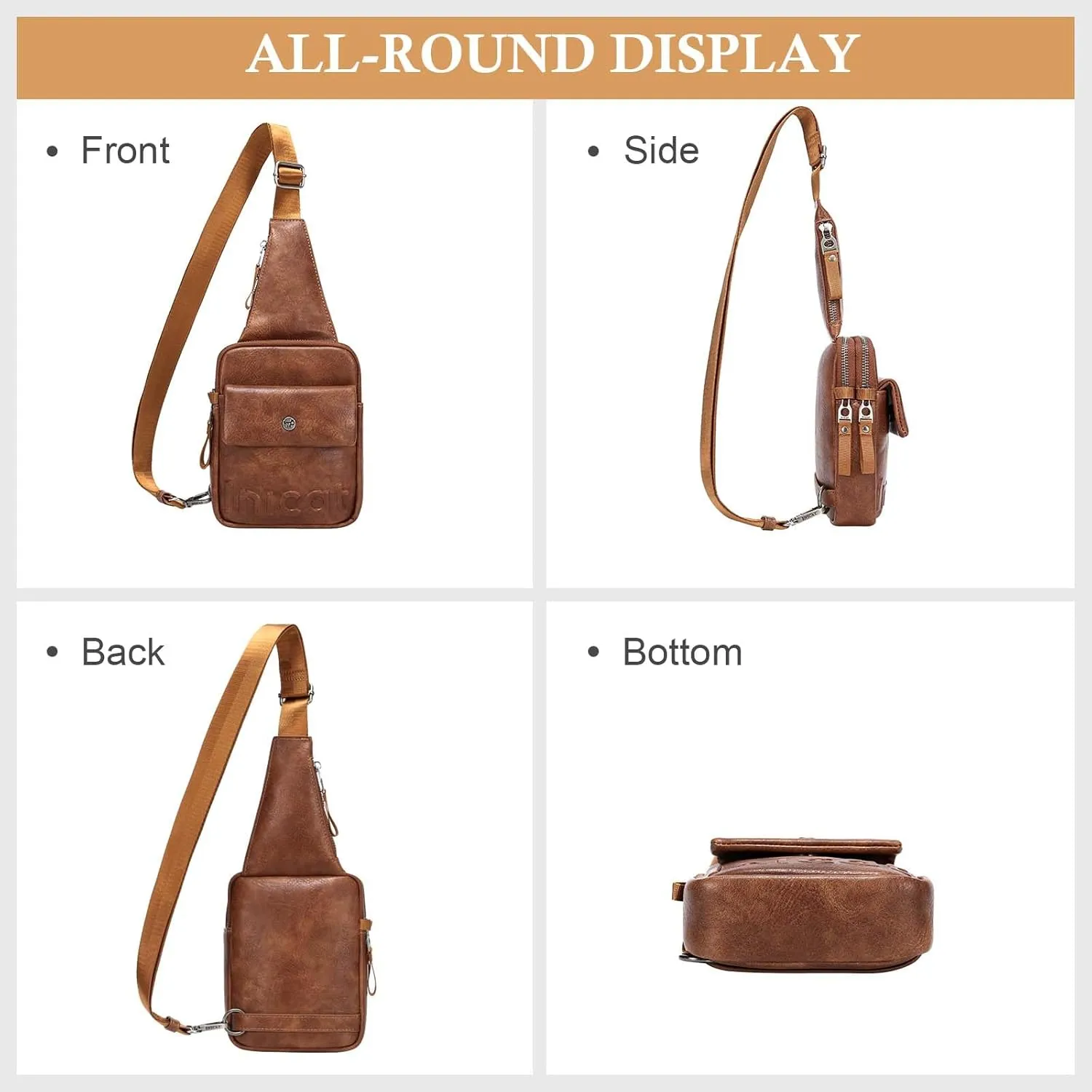 INICAT Small Crossbody Sling Bags Travel Fanny Packs Purse for Women