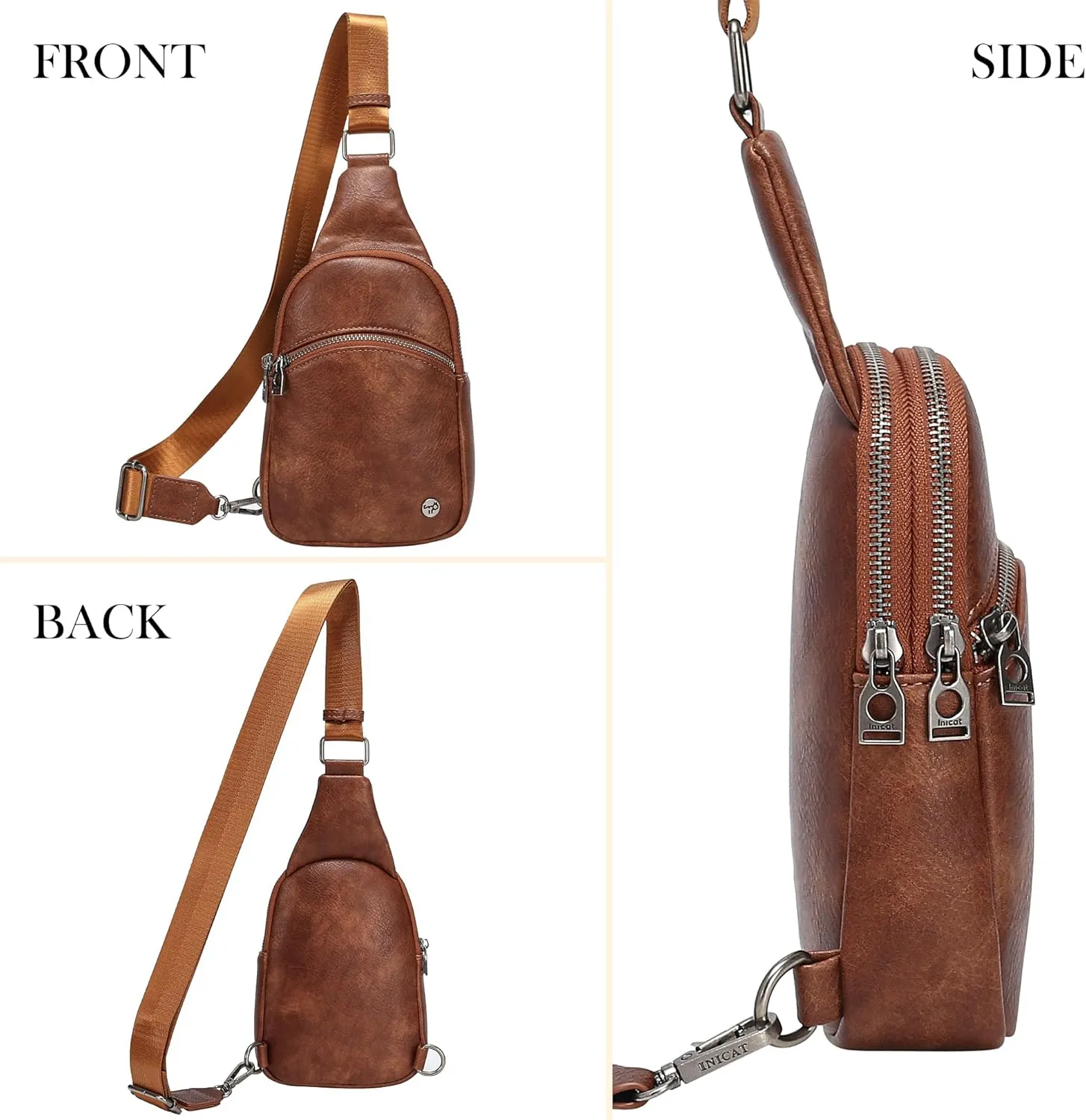 INICAT Small Crossbody Sling Bags Travel Fanny Packs Purse for Women