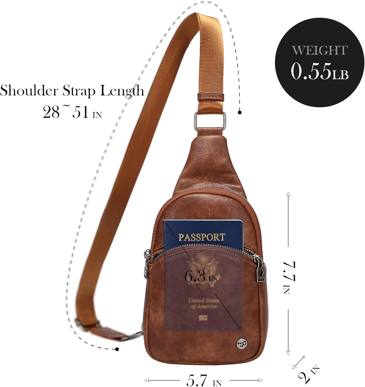 INICAT Small Crossbody Sling Bags Travel Fanny Packs Purse for Women