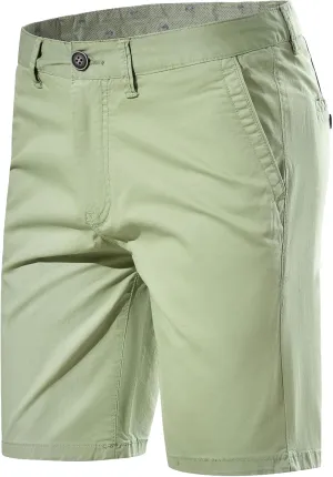 JEShifangjiusu Men's Shorts Summer Solid Color Slim Fit Flat Front Walk Chino Shorts Athletic Casual Drawstring Short Pants