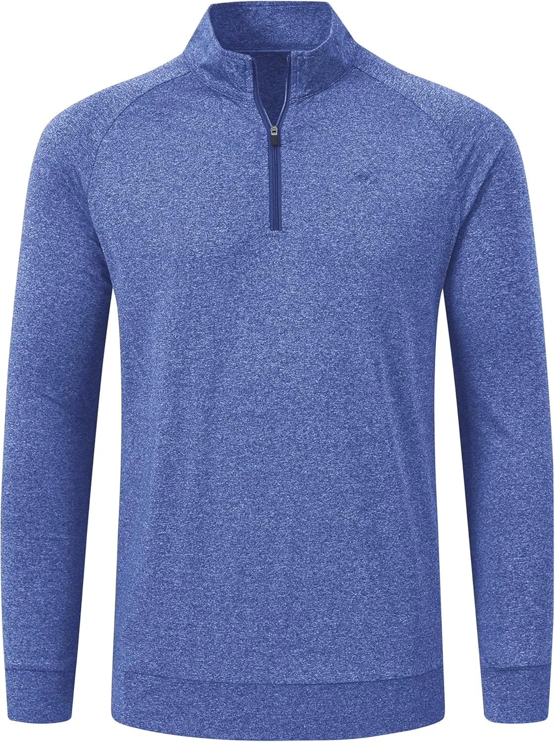 JINSHI Mens Long Sleeve Quarter Zip Pullover Stand Collar Active Golf Polo Shirt 1/4 Zipper Fleece Lining Workout Top