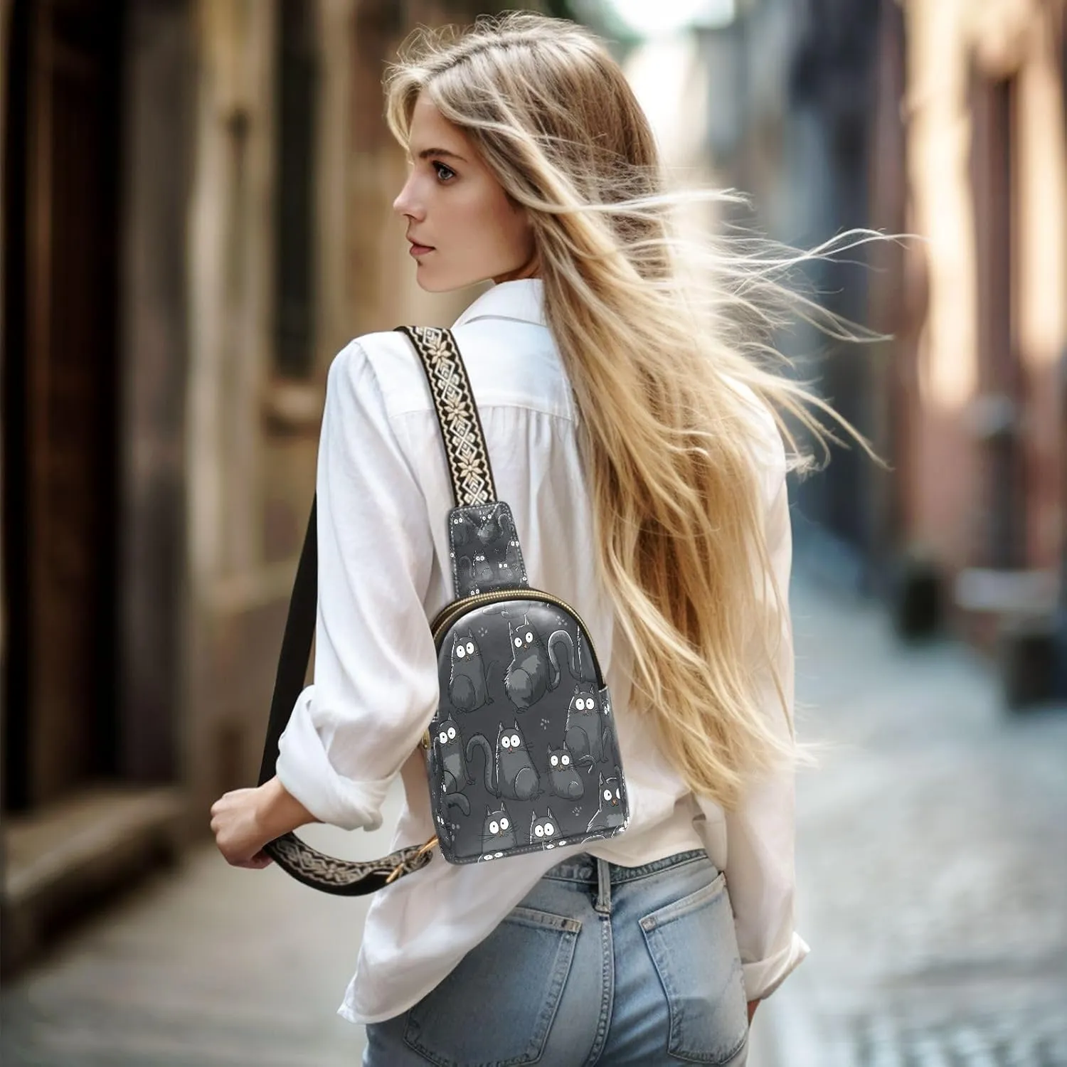 JSTEL Leather Crossbody Sling Bags for Women,Leather Crossbody Purses Leather Crossbody Bag Sling Purse