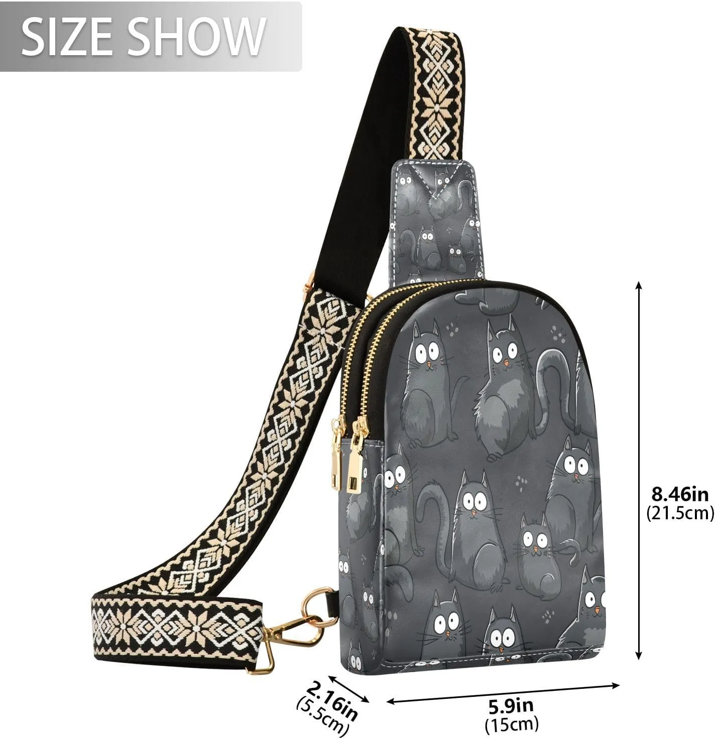 JSTEL Leather Crossbody Sling Bags for Women,Leather Crossbody Purses Leather Crossbody Bag Sling Purse