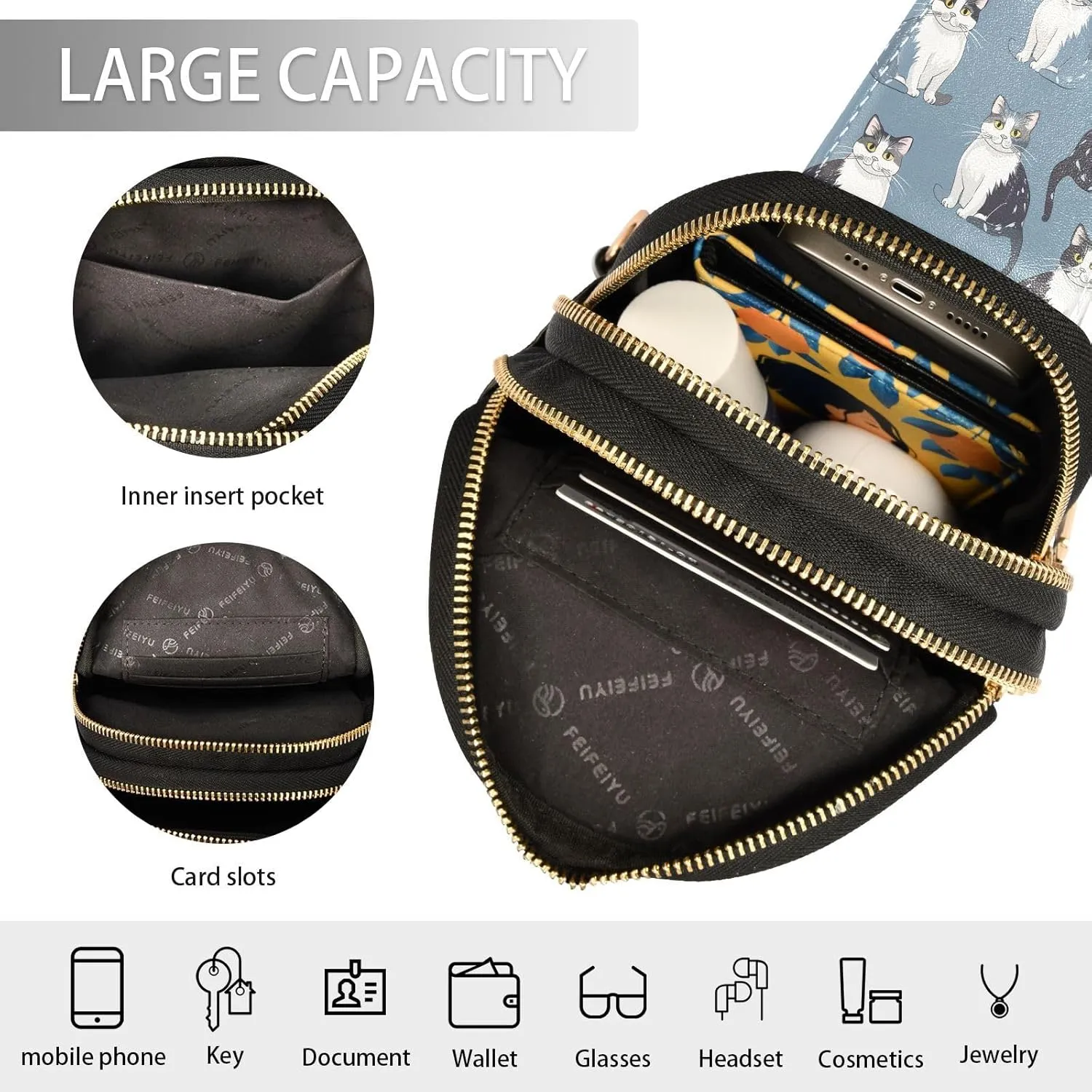 JSTEL Leather Crossbody Sling Bags for Women,Leather Crossbody Purses Leather Crossbody Bag Sling Purse