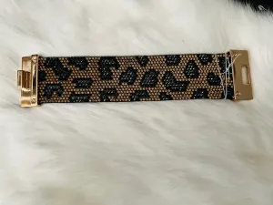 Leopard Flex Sequin Cuff Bracelet
