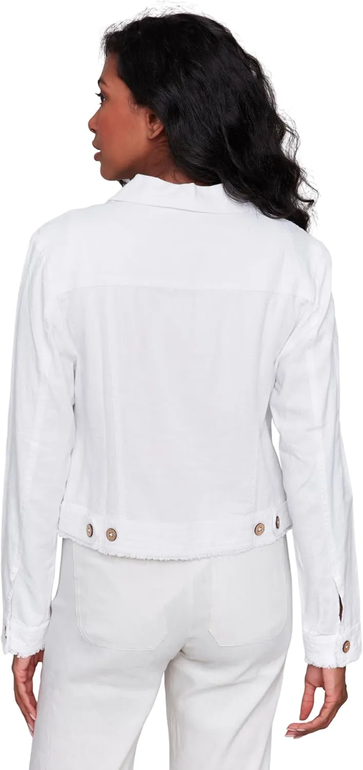 Linen Jean Jacket White