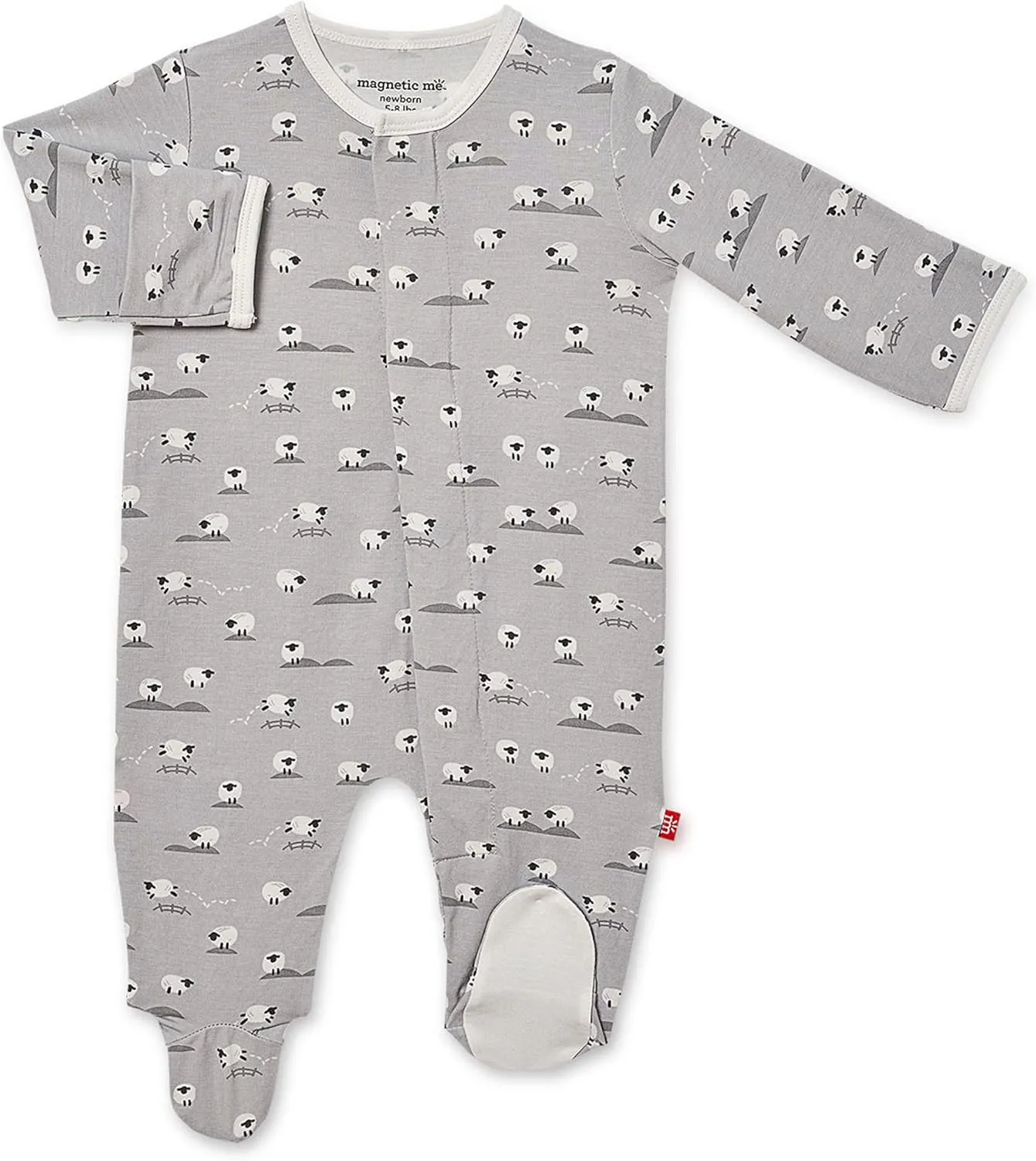 Magnetic Me Footie Pajamas Soft Modal Baby Sleepwear with Quick Magnetic Fastener | Boys and Girls Sleeper Preemie-24 Months