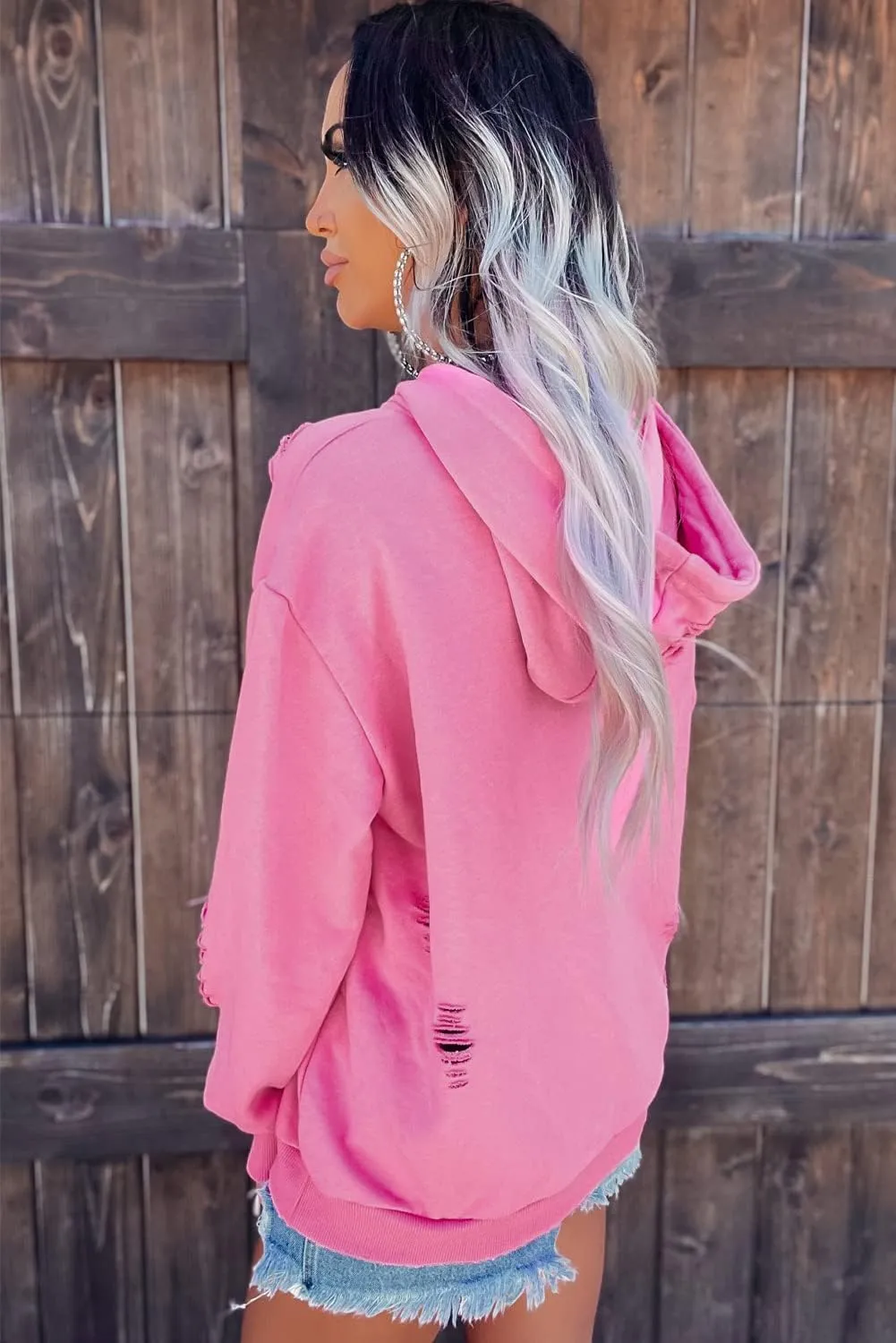 Melliflo Oversized Distressed Sweatshirts for Women Trendy Hoodies
