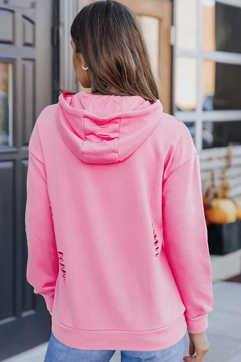 Melliflo Oversized Distressed Sweatshirts for Women Trendy Hoodies