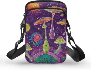 Men's 2 Layer Cross Body Bag Travel Passport Wallet Messenger Sling Bags