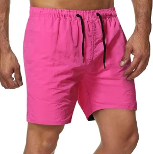 Men's Swim Trunks Quick Dry Beach Shorts with Zipper Pockets and Mesh Lining