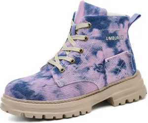 Micoklinlin Steel Toe Shoes for Women Camouflage Work Safety Boots Lightweight Smash and Puncture Resistant Canvas Sneakers