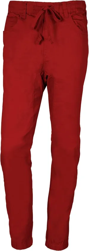 Minimal Apparel Men's Trendy Harem Twill Slim Fit Jogger Pants, DC-Burgundy, Medium
