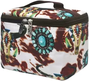 NGIL Travel Cosmetic Bag Makeup Bag Organizer for Women and Girls (Bulls and Cow-Black)