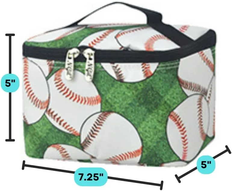 NGIL Travel Cosmetic Bag Makeup Bag Organizer for Women (Baseball Field- Black)