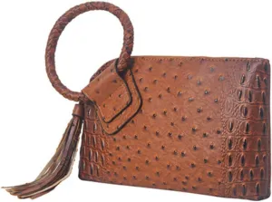 NGIL Women's Faux Leather Mini Wristlet Purse With Fringe Tassel, Wristlet Wallet Women's Handbag