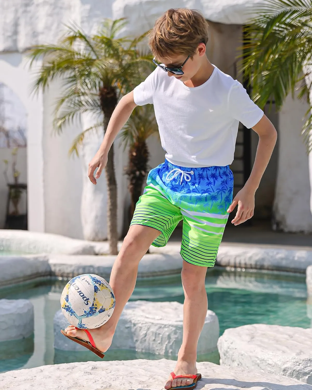 OlyPegic Boys Swim Trunks Swim Shorts Quick Dry Boys Bathing Suit Swimsuit Swimwear Toddler Kids Beach Board Shorts Youth