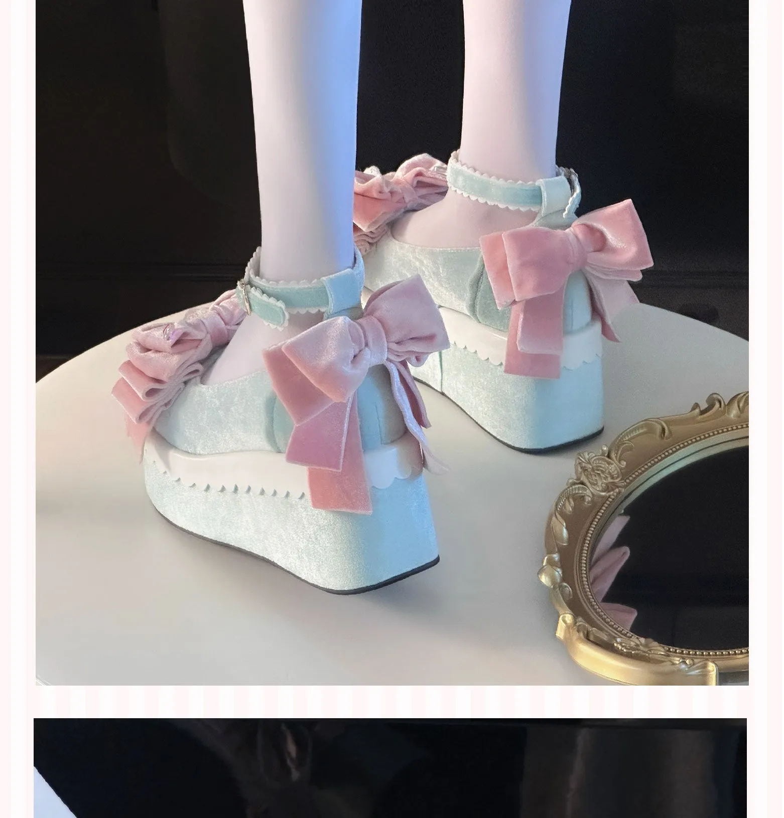 Original red velvet cake loa shoes Doll-feel platform shoes