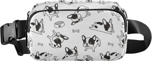 Personalized Cute Bulldog Women Fanny Pack Bright Color Hip Pouch Belt Bag Waterproof Waist Pouch for Women