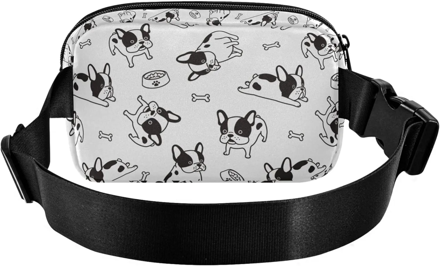Personalized Cute Bulldog Women Fanny Pack Bright Color Hip Pouch Belt Bag Waterproof Waist Pouch for Women