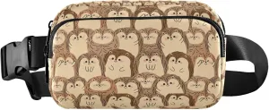 Personalized Cute Hedgehog Waterproof Women Fanny Packs Belt Bag Hip Pack Bright Waist Purse for Women