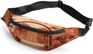 Personalized Waist Packs with Adjustable Strap,Sunny Arch CrossBody Fanny Pack Casual Bag for Travel Sports Running Hiking