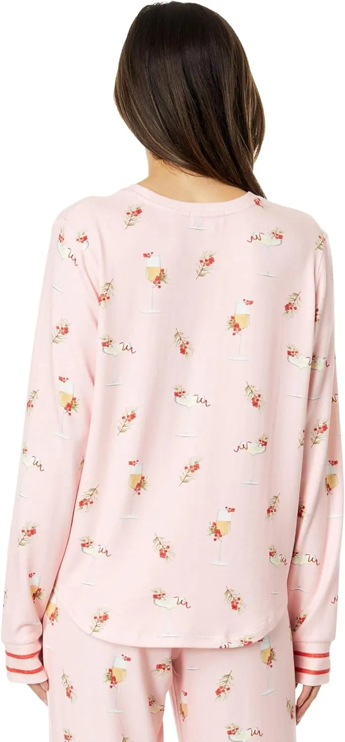PJ Salvage Women's Loungewear Cabin & Cocktails Long Sleeve Top
