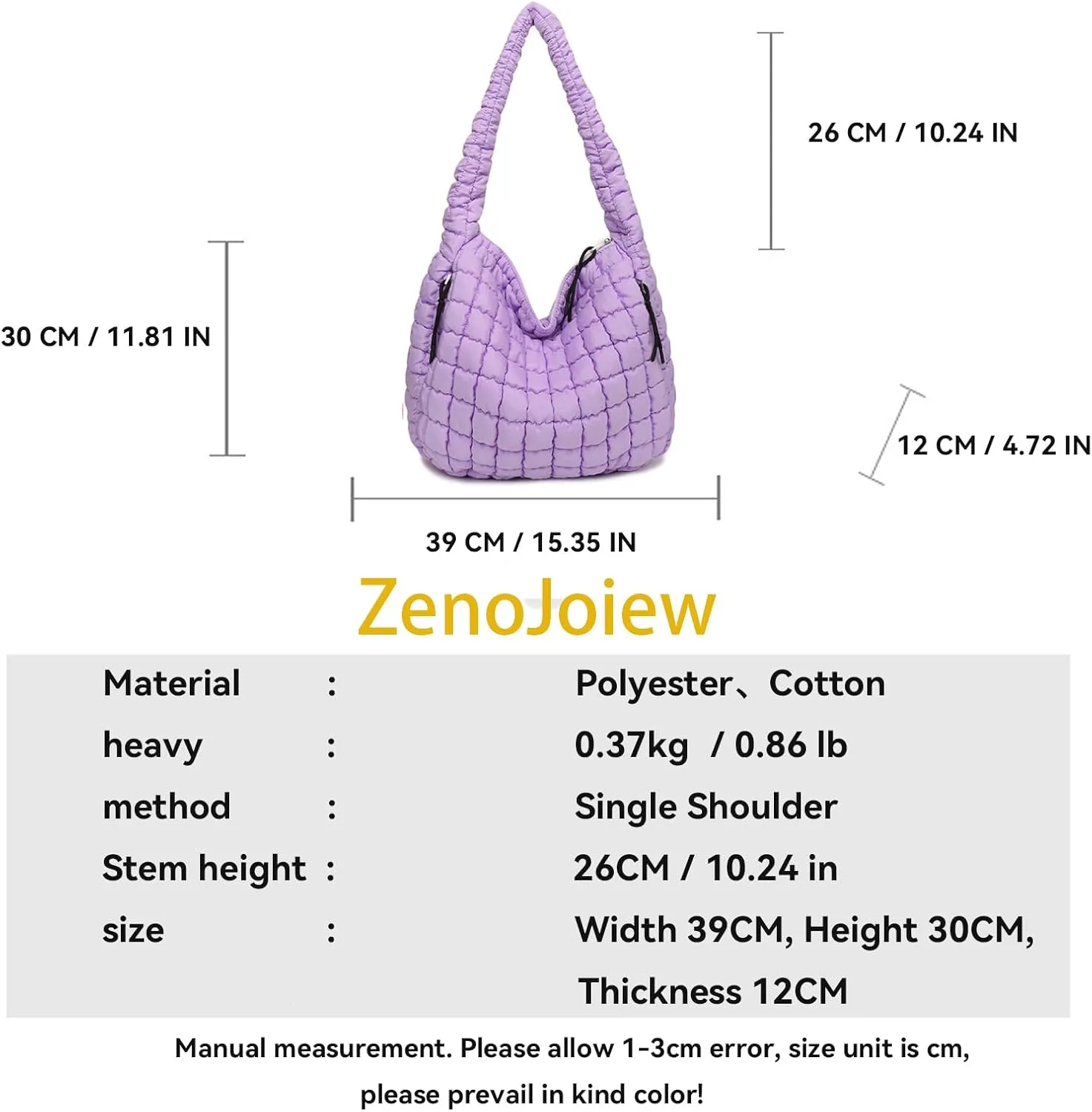 Puffy Bubble Tote Bag,Puffer Quilted Shoulder Bag for Women with Multiple Zippered Pockets, Trendy Crossbody Hobo Bag