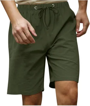 RTRDE Men's Summer Casual Beach Shorts Drawstring Lightweight Elastic Waist Walking Shorts with Pockets Trendy, M-5XL