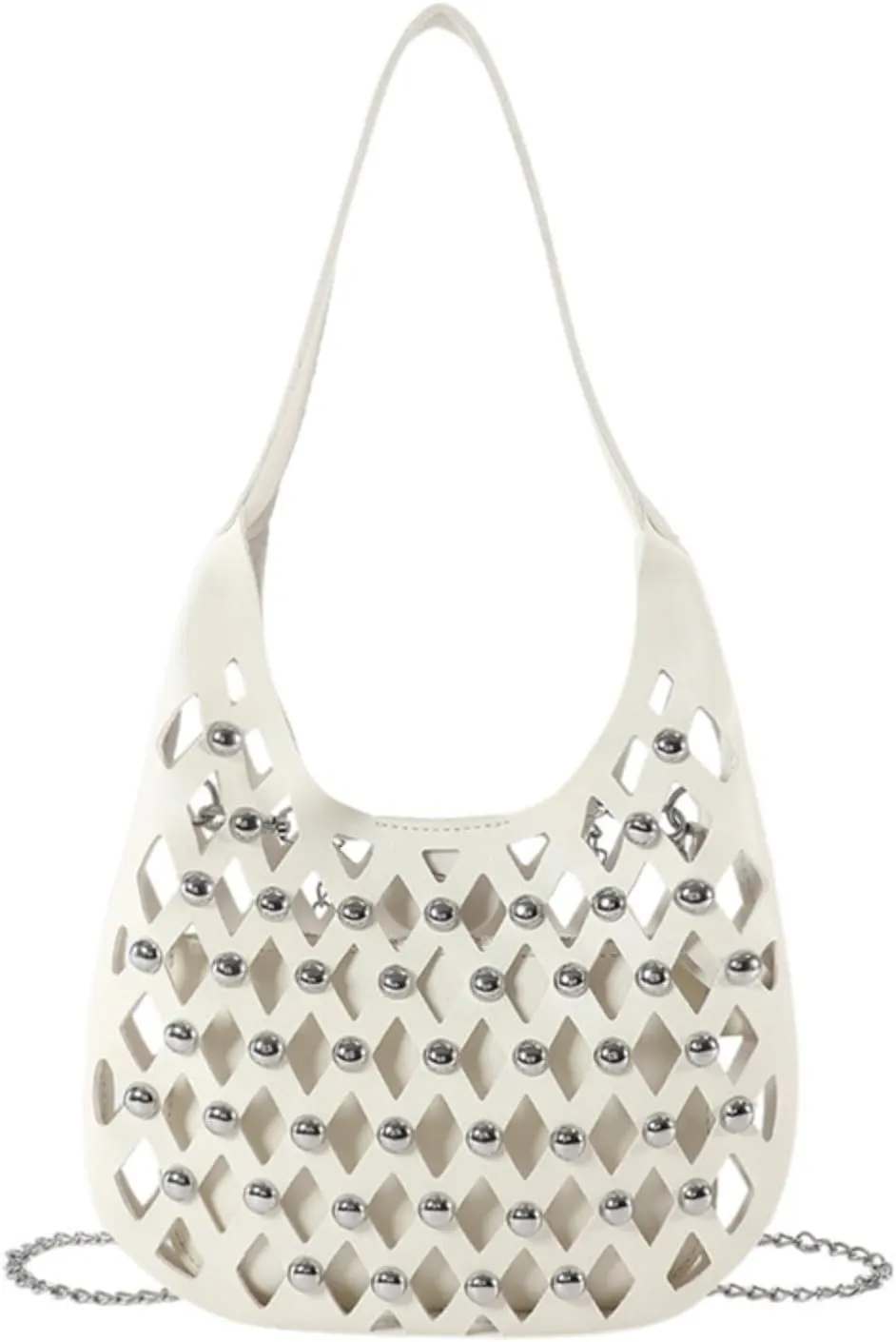 Small Shoulder Bag for Women Studded Purse Vegan Leather Bag Hobo Bag Studded Bag Y2k Purse Punk Bag