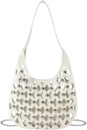 Small Shoulder Bag for Women Studded Purse Vegan Leather Bag Hobo Bag Studded Bag Y2k Purse Punk Bag