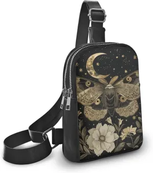 Small Sling Bags for Women Ladies Crossbody Sling Backpack Leather Fanny Pack Crossbody Bag for Travel