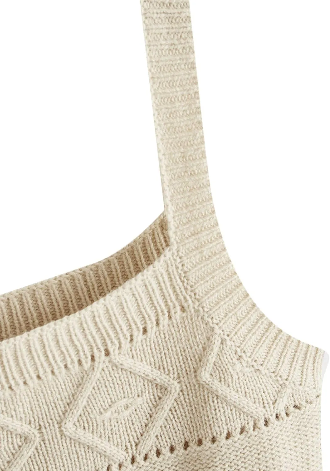 SweatyRocks Women's Sleeveless Solid Knit Straps Crop Tank Tops