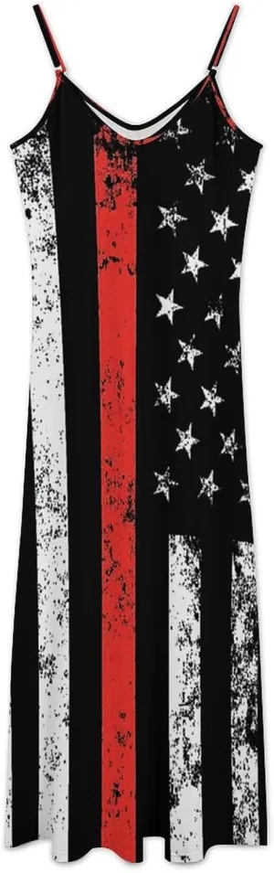 TAIZIYEAH Jamaica Flag Women 2025 Camisole Long Skirt with Pockets Casual Dress Sleeveless Dress with Designs