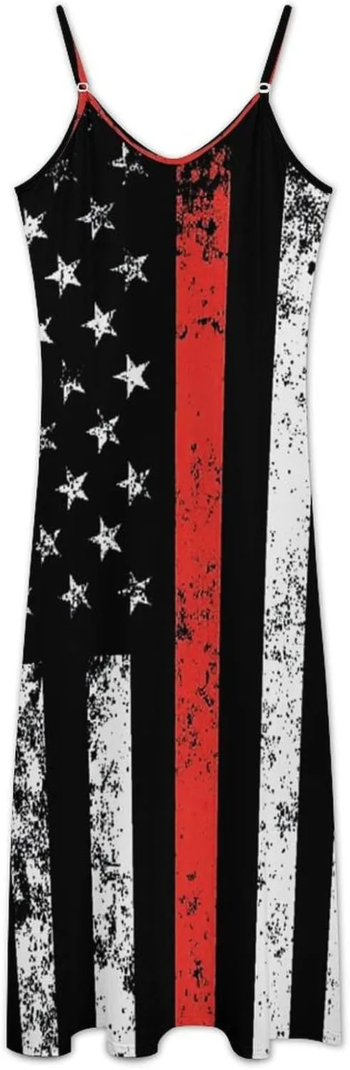 TAIZIYEAH Jamaica Flag Women 2025 Camisole Long Skirt with Pockets Casual Dress Sleeveless Dress with Designs